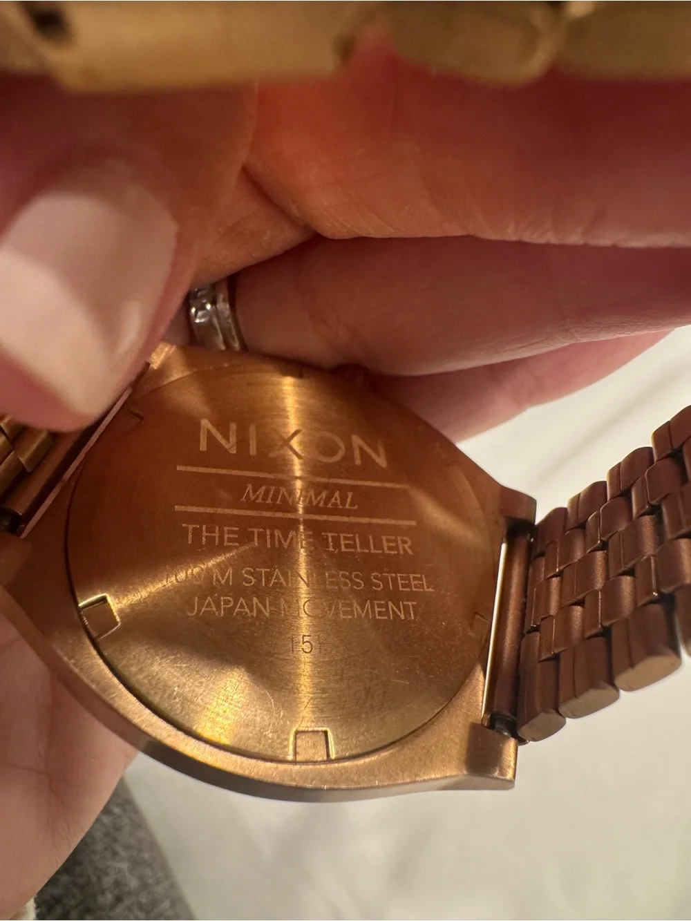 Nixon Rosegold-Tone Minimalist Bracelet Watch